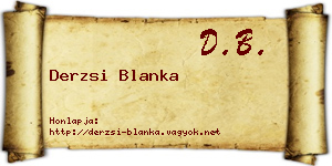 Derzsi Blanka névjegykártya